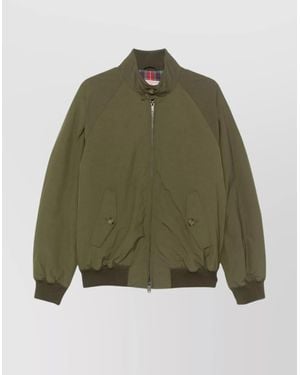 Baracuta Padded Jacket Featuring Stand-Up Collar - Green