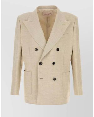 Valentino Garavani Linen Blazer - Natural