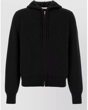 Fendi Cashmere Hooded Zip Jacket - Black