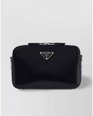 Prada Leather Small Crossbody Bag - Black
