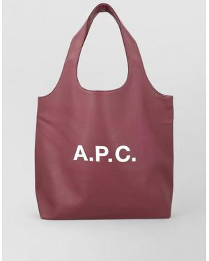 A.P.C. Ninon Tote Bag Double Handle Design - Red