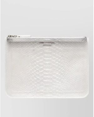 Comme des Garçons Transparent Zip Wallet Slim Design - White