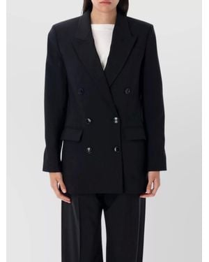 Isabel Marant Virgin Wool Double-Breasted Blazer - Blue
