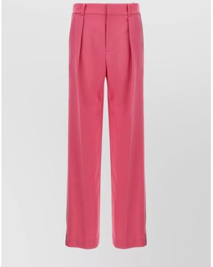 Area 'Embellished Crystal' Wide Leg Trousers - Pink