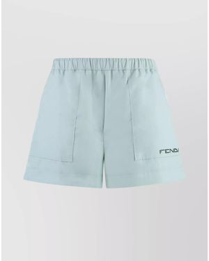 Fendi Adjustable Drawstring Shorts For - Blue