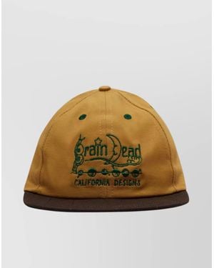 Brain Dead Strap Cotton Hat Eyelet Vents - Natural