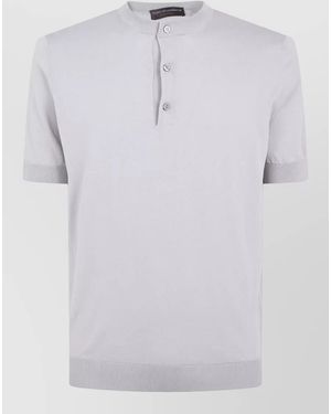 Filippo De Laurentis Serafino Short-Sleeve Polo Shirt - Blue