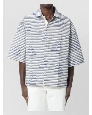 Jacquemus Cotton Printed Bowling Shirt - White