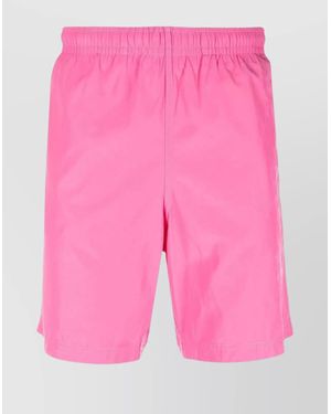 McQueen Logo Print Swim Shorts - Pink
