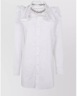 Y. Project Chain Link Shirt With Shoulder Accents - White