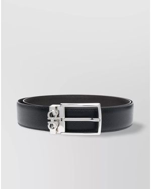 Ferragamo Leather Reversible Belt - Metallic
