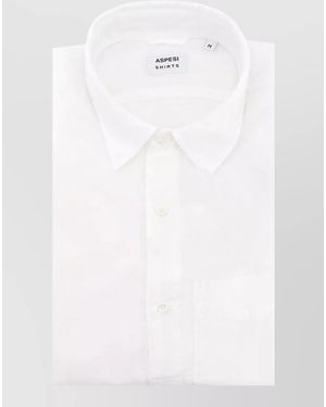 Aspesi Cotton Shirt Regular Fit Long Sleeves - White