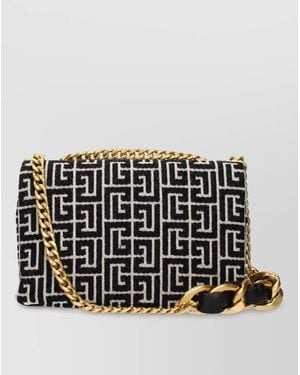 Balmain Fabric Clutch Bag - Black