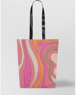 Emilio Pucci Long Handle Carryall Tote Bag - Pink