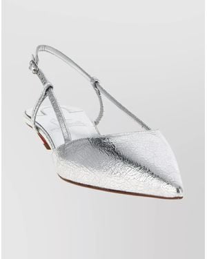 Christian Louboutin Slingback Pumps Pointed Toe - White