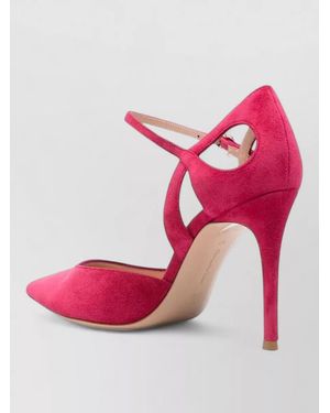 Gianvito Rossi Suede Leather Pump Pointed Toe Stiletto - Pink
