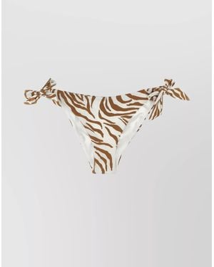 Max Mara 'Silvana' Animal Print Bikini Briefs - Metallic