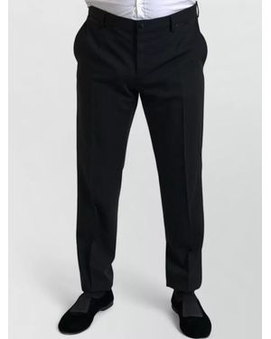 Dolce & Gabbana Two Piece Martini Single Breasted Tuxedo Suit - Black
