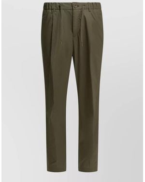Herno Cotton Shorts Belt Loops Back Pocket - Green