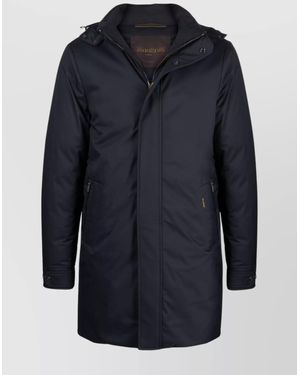 Moorer Vermont Down-Filled Hooded Jacket - Blue