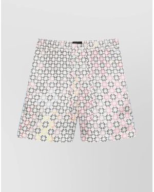 Givenchy Printed Shorts With Rear Patch Pocket - White