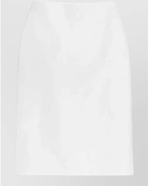 Jil Sander High Waist Technical Faille Midi Skirt - White