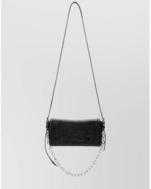 Alexander Wang Textured Chain Strap Shoulder Bag - White