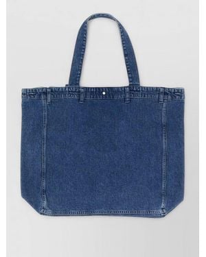Baum und Pferdgarten Kila Tote Bag Front Pocket Top Handles - Blue