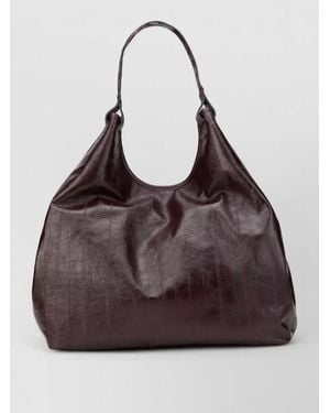 Gianni Chiarini Leather Shoulder Tote Bag Large Capacity - Brown