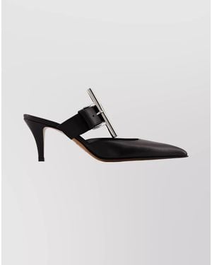 McQueen Francisco Pumps Leather Buckle Detail - Black