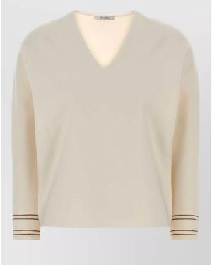 Max Mara Undici Wool-Blend Sweater - Natural