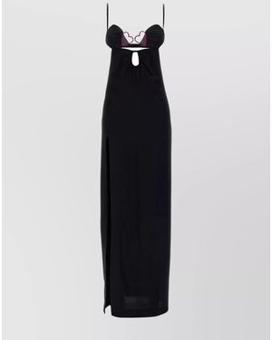 Nensi Dojaka Cutout Midi Dress - Black
