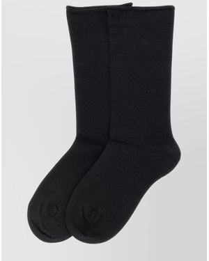 Brunello Cucinelli Shimmering Knit Mid-Calf Socks - Black