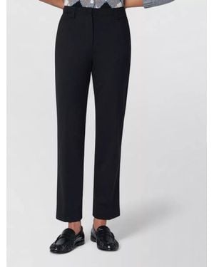 Thelatest Tailored Trousers Back Pockets Belt Loops - Blue