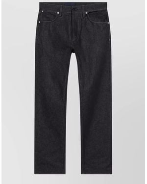 Stone Island Straight Leg Denim Jeans Five Pocket Design - Blue