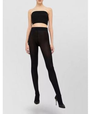 Wolford Luxe Velvet 66 High Waist Tights - Black
