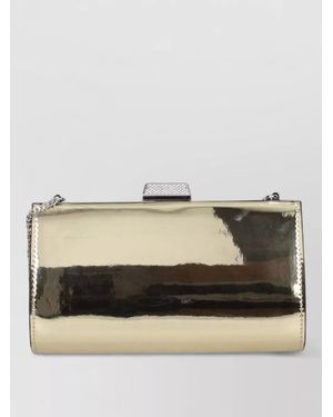 Jimmy Choo Na Leather Clutch Bag - Yellow