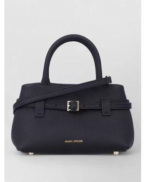 MANU Atelier Cambon Shoulder Bag Top Handle Design - Blue