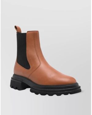 Hogan Chunky Sole Ankle Chelsea Boots - White