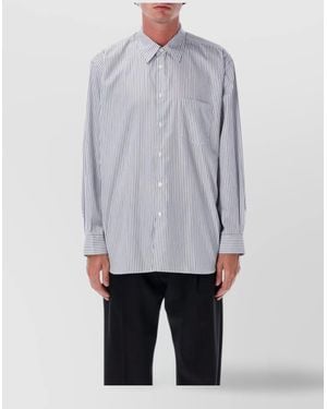 Comme des Garçons Striped Cotton Shirt - Grey