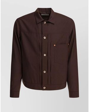 Sacai Shirt Jacket - Brown