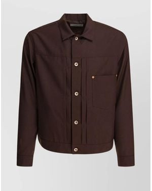 Sacai Shirt Jacket - Brown