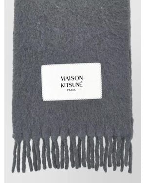 Maison Kitsuné Alpaca Wool Gradient Scarf - Gray