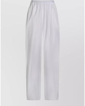 Fabiana Filippi Trousers Full Length Straight Leg Style - White