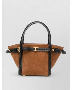 Tod's Mini Suede Leather Shopping Bag - Multicolor