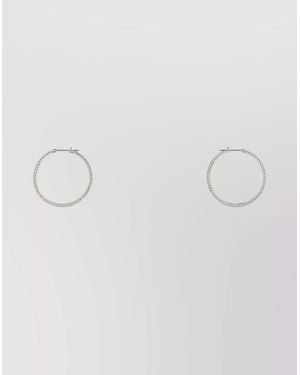 Swarovski Decorative Metal Hoop Earrings - Multicolor
