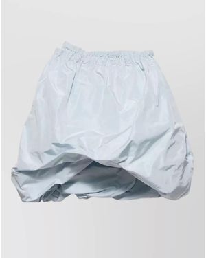 Prada Taffeta Skirt Featuring Gathered Detail Pockets - Blue
