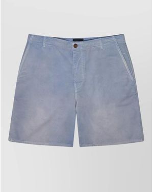 Prada Shorts Five Pocket Design Belt Loops - Blue