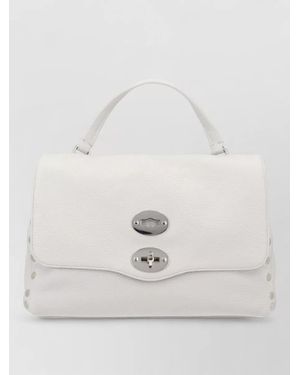 Zanellato Leather Postina Small Shoulder Bag - White