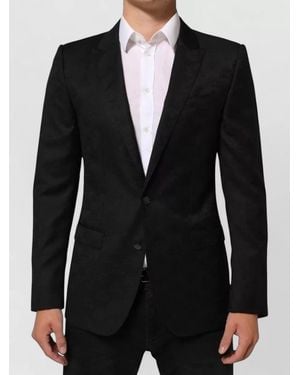 Dolce & Gabbana Martini Two Button Single Breasted Jacket Blazer - Black